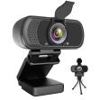 Adesso Webcam 1080p CyberTrack G1 2.1MP Dual Mics with Noise Cancelling Pan/Tilt 360 Degree Swivel PC/Mac - Black